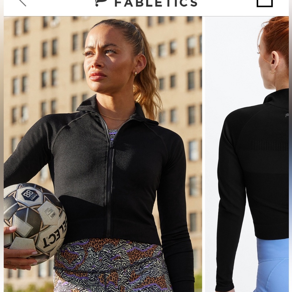 Fabletics Cropped Full Zip Up - image 1